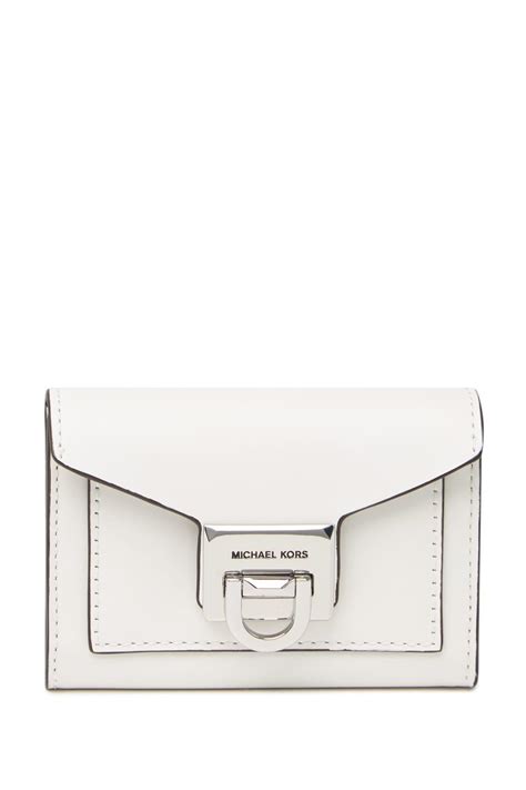 michael kors optic white wallet|michael kors white leather wallet.